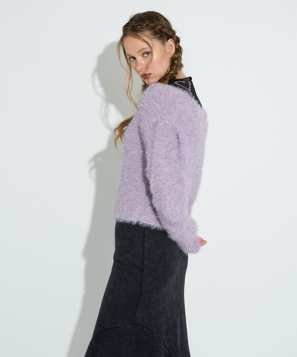 フェザーヤーンベルトカーディガン