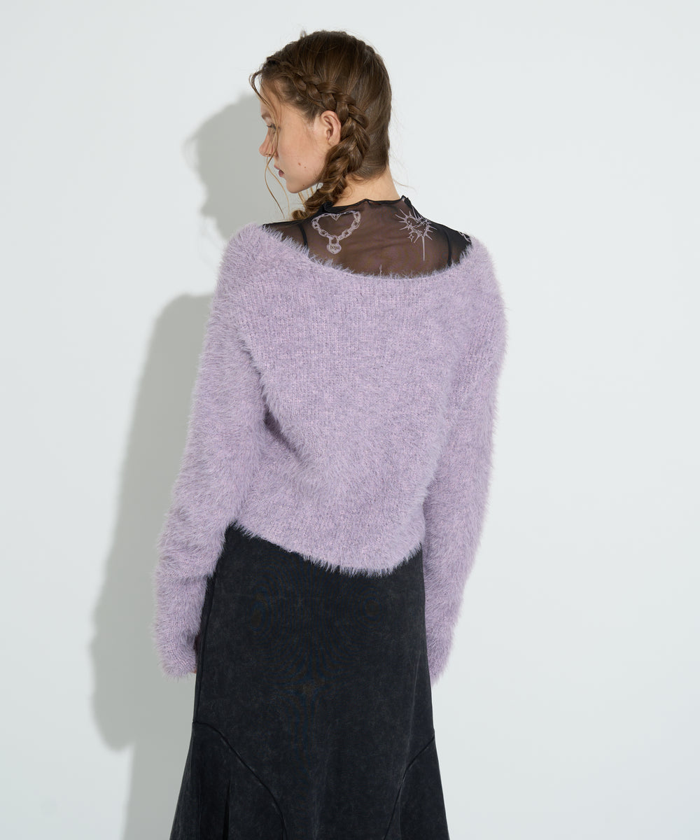 フェザーヤーンベルトカーディガン