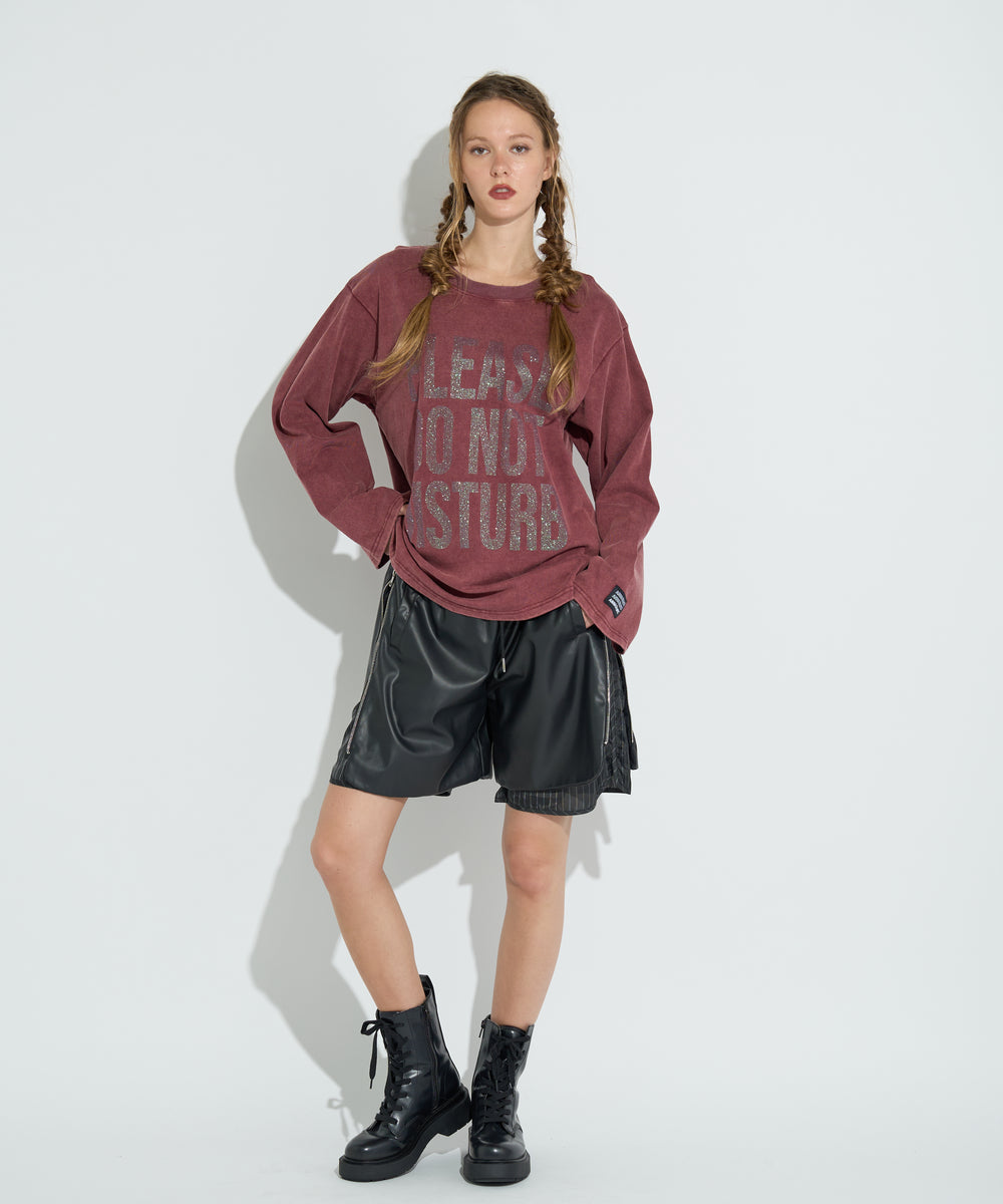 レザーハーフパンツ