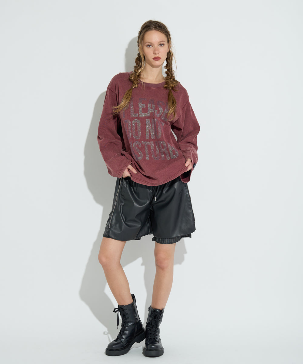 レザーハーフパンツ