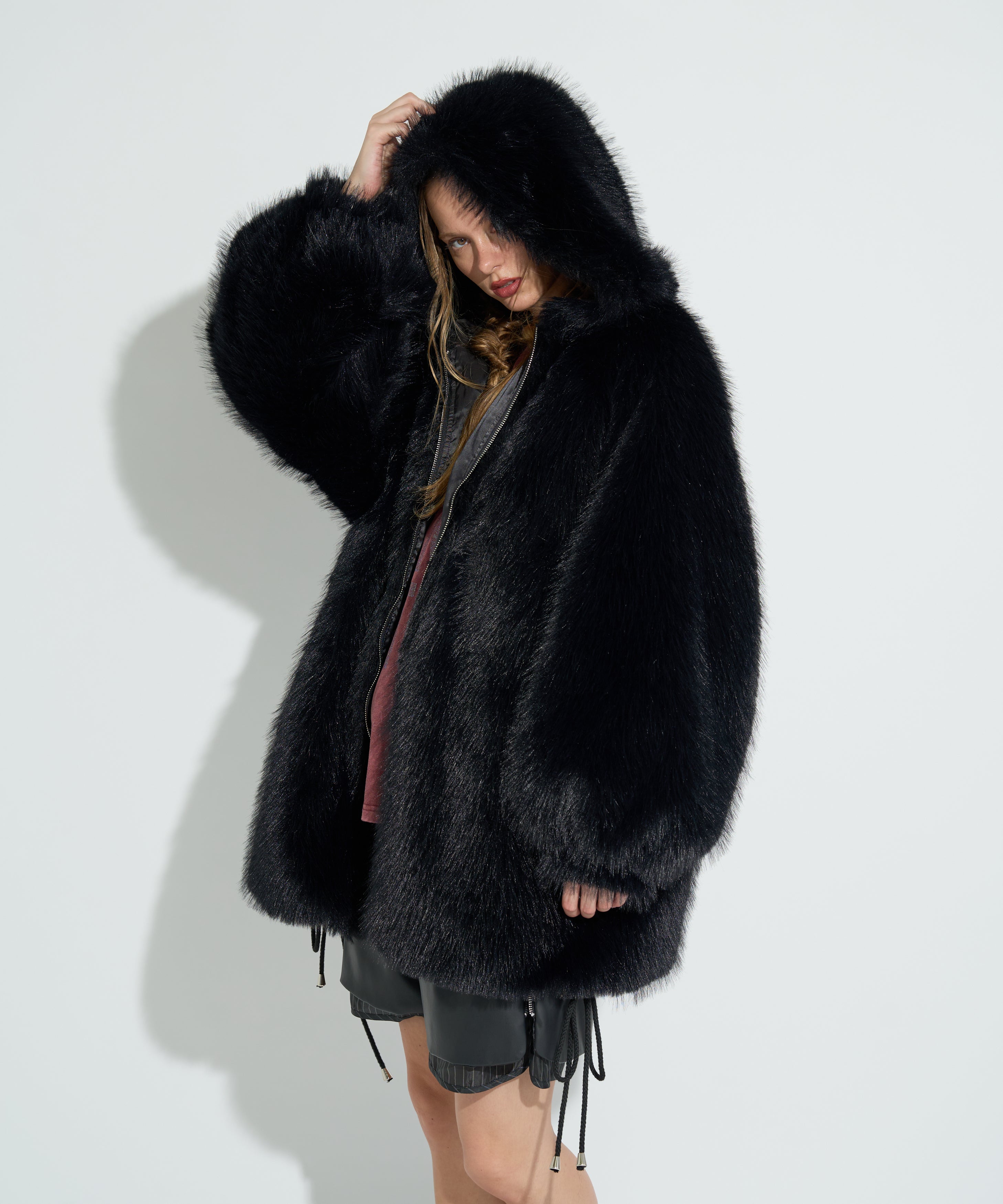 nφdress fake far coat ノードレス ファーコート REVERSIBLE SHORT FAKE FUR JACKET – NOUNLESS