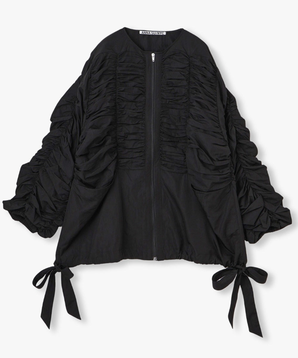 シャーリングダブルジップブルゾン