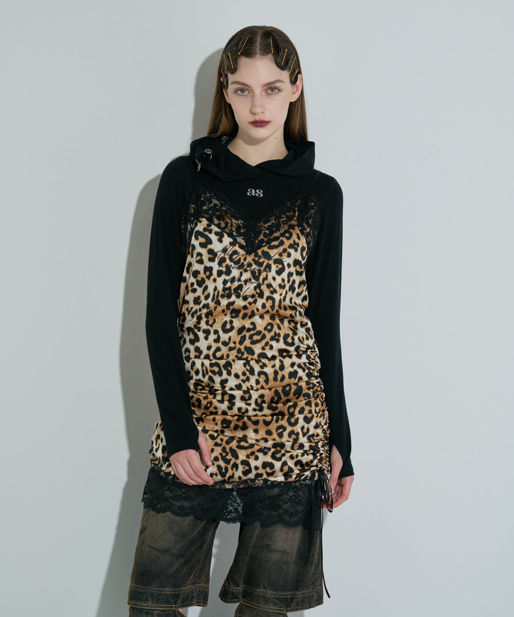 AS刺繍リブフーディー