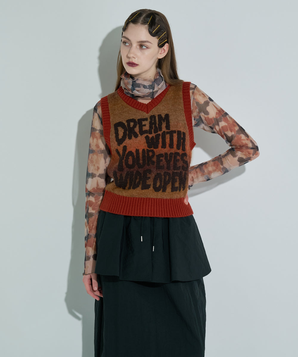 グラデーションジャガードベスト