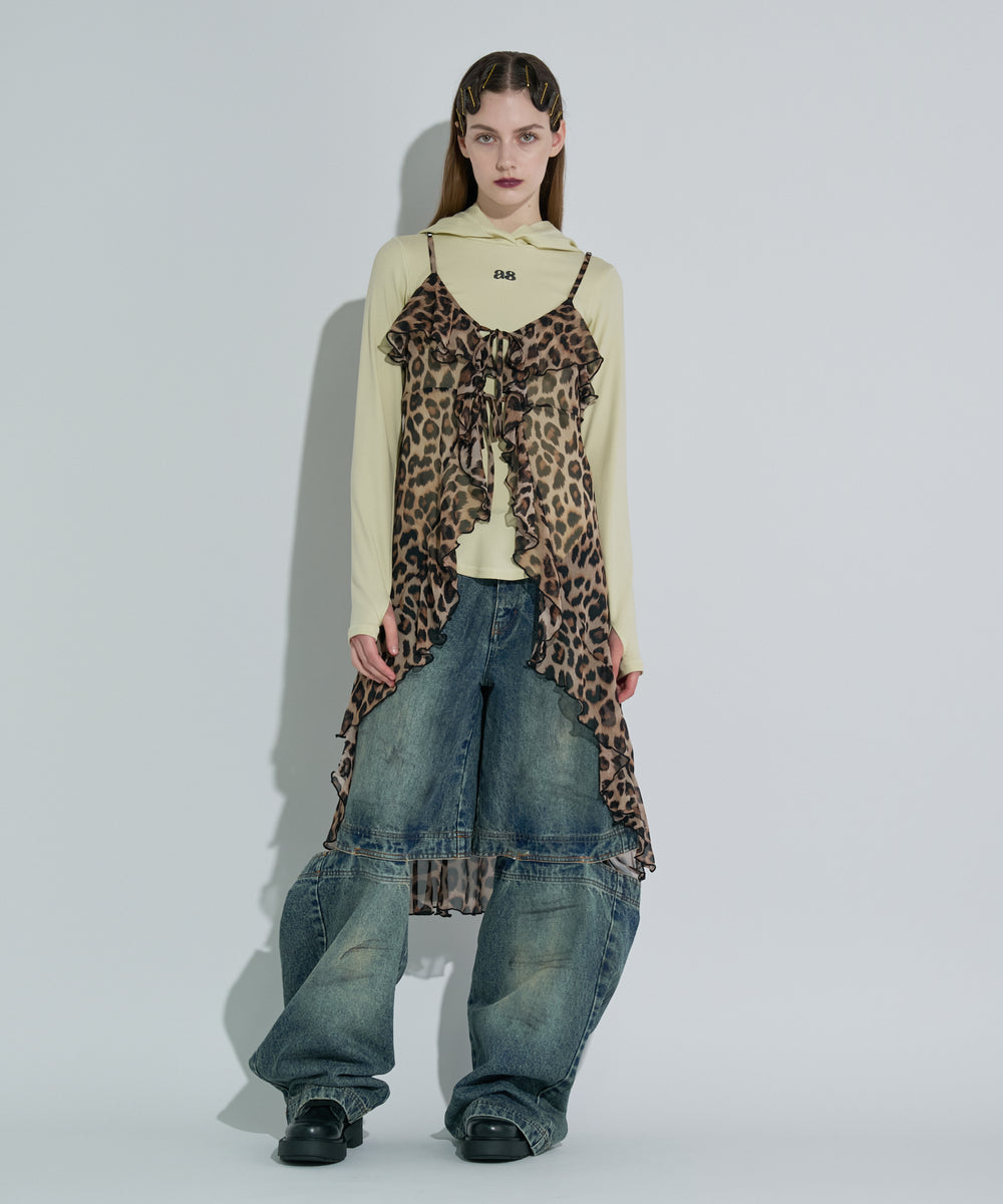 AS刺繍リブフーディー