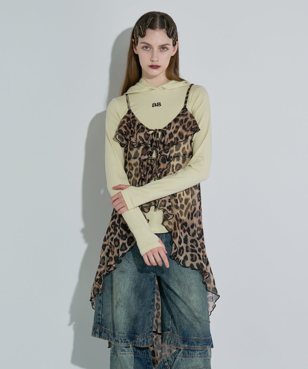 AS刺繍リブフーディー