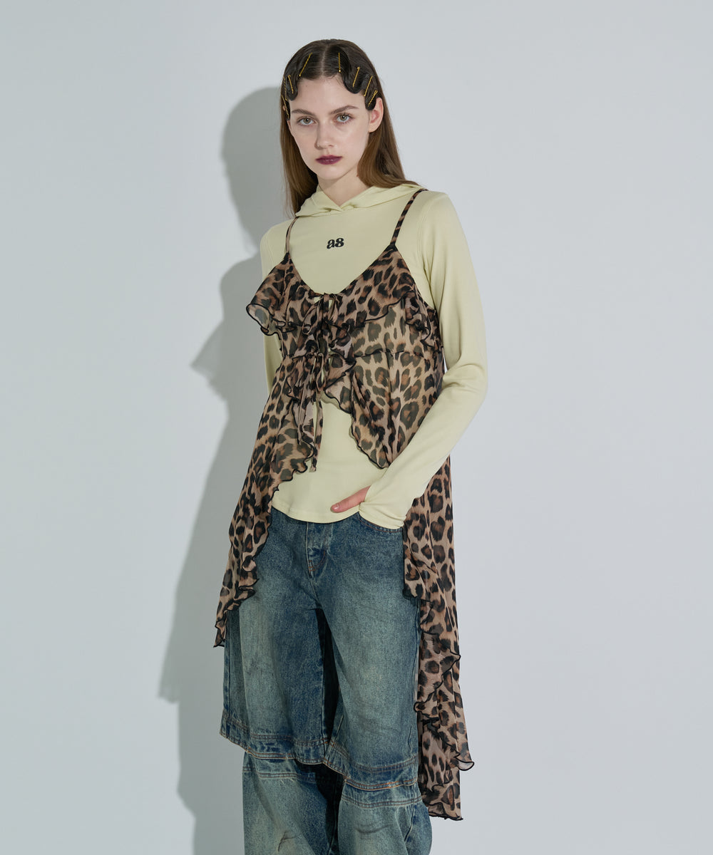 AS刺繍リブフーディー