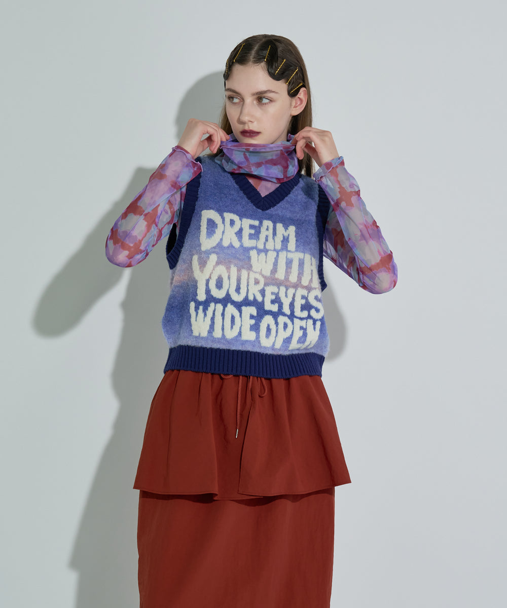 グラデーションジャガードベスト