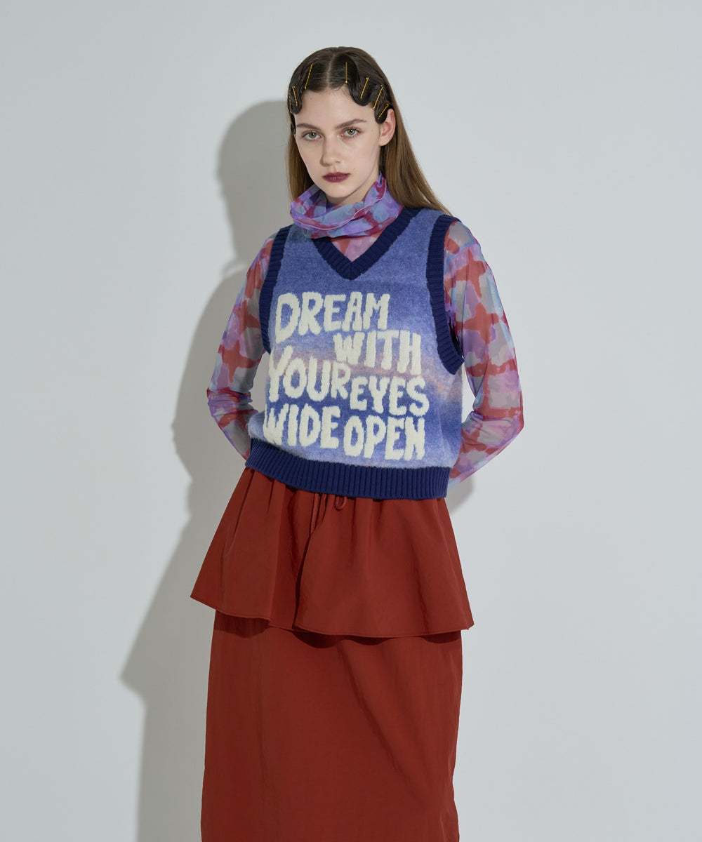 グラデーションジャガードベスト