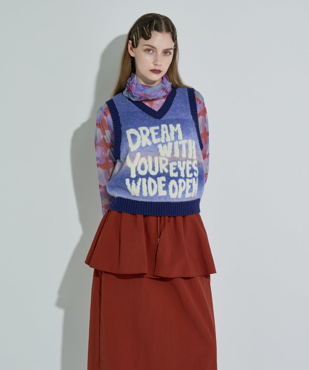 グラデーションジャガードベスト