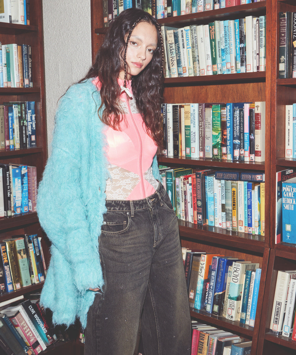 ウェーブシャギーカーデ