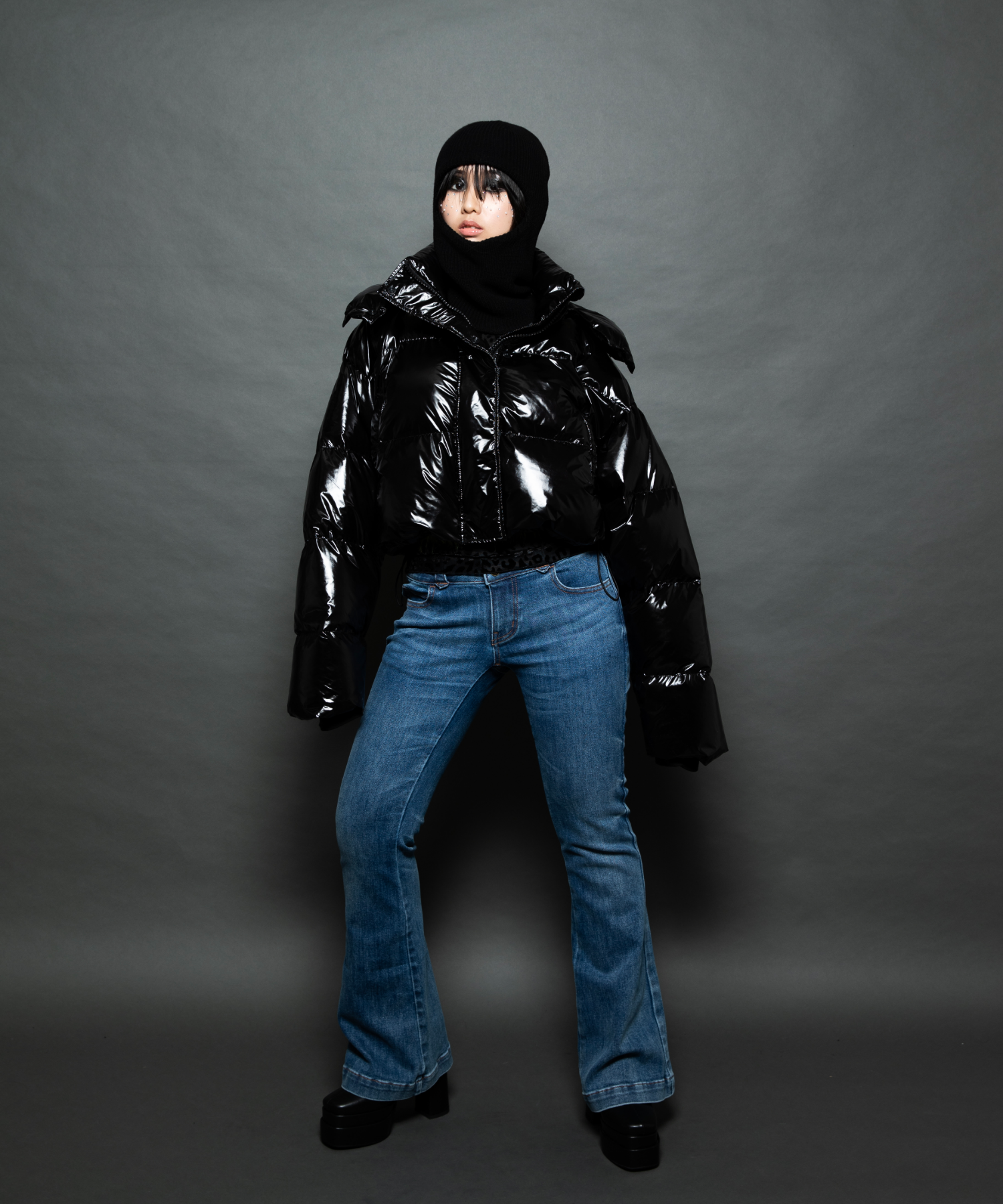 ANNA SUI NYC 黒 ダウンジャケット FREE ANNA SUI NYC 黒 ダウンジャケット FREE