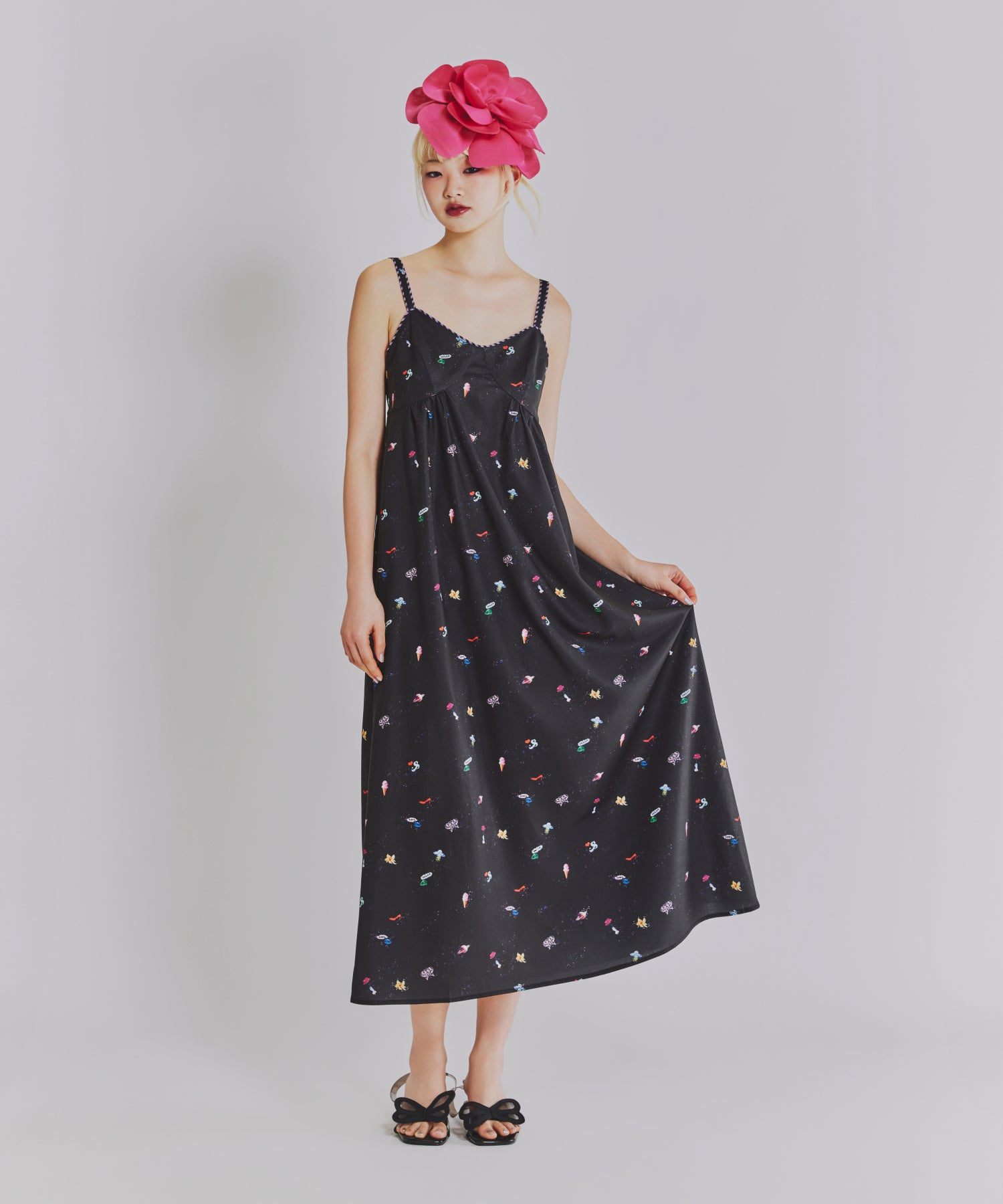 【未使用】アカネウツノミヤ ワッシャー加工 アートプリント ロングワンピース SHIRACOロングワンピース – ANNA SUI NYC