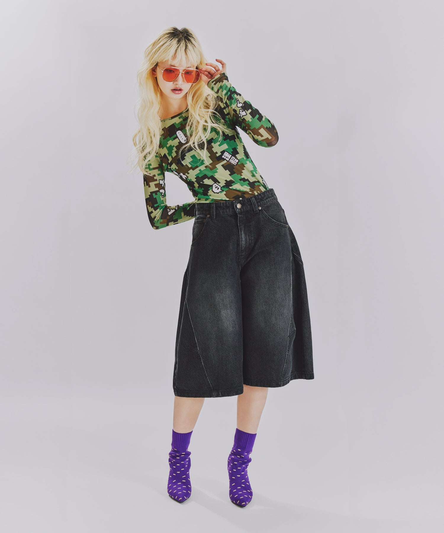 TERA つぶやきCAMOメッシュトップス – ANNA SUI NYC