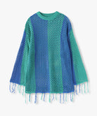 ANNA SUI NYC 配色透かし編みニット